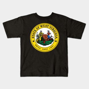 West Virginia Coat of Arms Kids T-Shirt